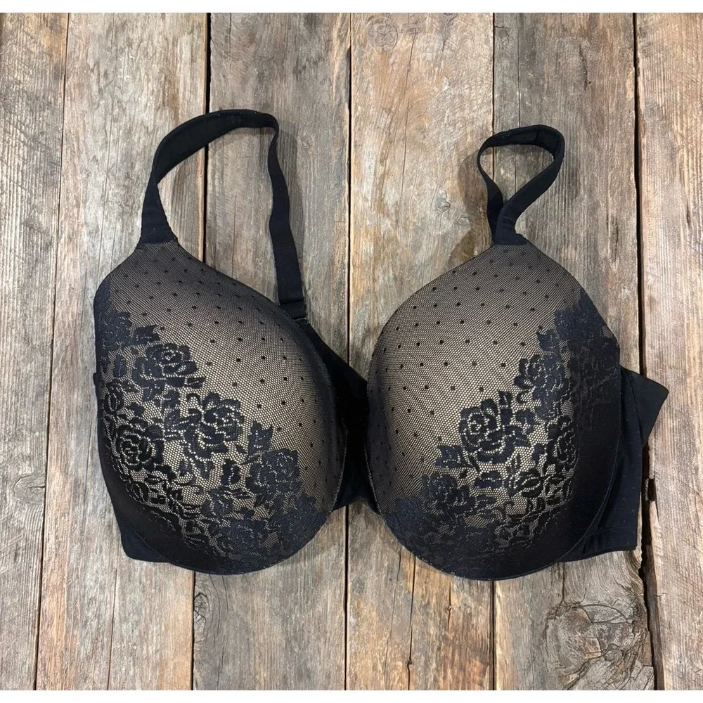 Soma Women Black Lace Overlay Full‎ Coverage Underwire Bra 40G